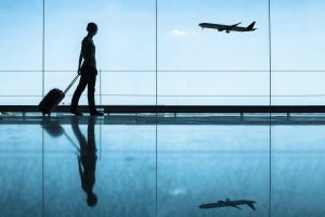 traveler in airport