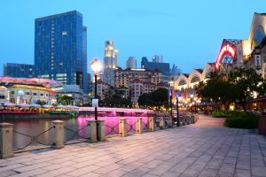 View of Clark Quay in Singapore