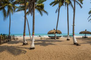 The beautiful beach of Palomino in the Caribbean Coast of Colombia, South America