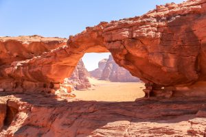 Rock bridge of Wadi Rum desert, Jordan