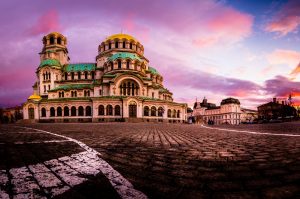 Stunning view of Alexander Nevsky Cathedral in Sofia Bulgaria